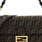 Fabric Jacquard FF 1974 Medium Baguette Tobacco Moro Black