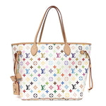LV X TM Monogram Multicolor Neverfull MM White