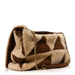 Suede Shearling Patchwork Monogram Giant Jamie Brown Beige