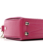 Silky Amish Grain Calfskin Box Shoulder Bag 19 Pink