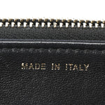 Lambskin Quilted Golden Class Wallet on Chain WOC Black