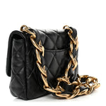 Lambskin Quilted Small Funky Town Flap Black