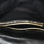 Calfskin Y Quilted Monogram Medium Loulou Chain Satchel Black