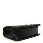Caviar Quilted Medium Boy Flap Navy