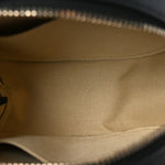 Lambskin Quilted Round Pearl Crush Clutch With Chain Black