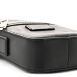 GG Supreme Monogram Appia Calfskin Web Small Camera Messenger Bag Black Grey