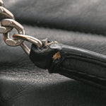Lambskin Quilted Small Loulou Puffer Monogram Chain Satchel Black