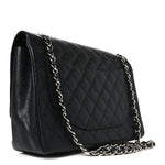 Caviar Quilted Maxi Double Flap Black