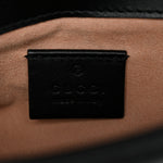 Calfskin Matelasse Mini GG Marmont Top Handle Shoulder Bag Black