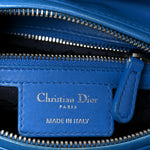Lambskin Cannage Medium Lady Dior Blue