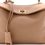 Natural Smooth Calfskin Mini Rodeo Top Handle Handbag Latte