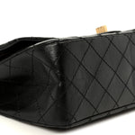 Aged Calfskin Quilted 2.55 Reissue 225 Flap Black