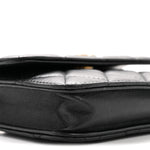 Lambskin Quilted Pearl Crush Flap With Chain Black