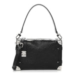 Calfskin Debossed Monogram Side Trunk Black
