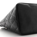 Caviar Quilted Medallion Tote Black