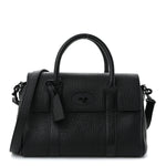 Natural Grain Small Bayswater Satchel Black