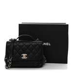 Caviar Quilted Medium Business Affinity Flap Black
