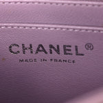 Lambskin Quilted Mini Square Flap Purple