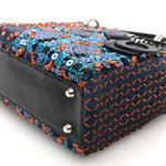 Sequin Lambskin Esprit Tokyo Mini Lady Dior Blue Multicolor