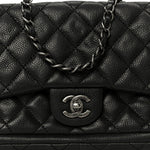Caviar Quilted Medium Now and Forever Flap Black