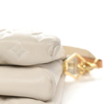 Lambskin Embossed Monogram Coussin PM Beige Cream