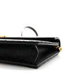 Grain De Poudre Matelasse Chevron Monogram Envelope Chain Wallet Black