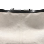 Canvas Mix Nappa Intrecciato Medium Flip Flap Tote Natural Fondant