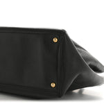 Calfskin Cerf Executive Shopper Tote Black