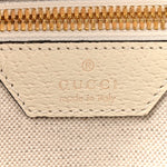 GG Supreme Monogram Textured Calfskin Web Small Ophidia Day Backpack Beige Ebony Mystic White