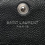 Grain De Poudre Matelasse Chevron Monogram Chain Wallet  Black