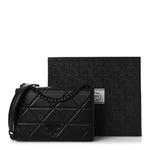 Nappa Triangle Stitched Spectrum Shoulder Bag Black