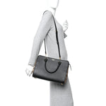 Calfskin Mega Check Small Banwell Tote Black