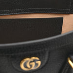 Textured Dollar Calfskin Web Small Diana Shoulder Bag  Black