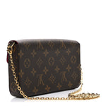 Monogram Pochette Felicie Chain Wallet Fuchsia