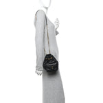 Lambskin Matelasse Monogram Joe Nano Bucket Bag Black