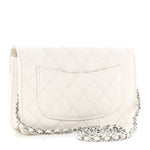 Caviar Quilted Chanel 19 Wallet On Chain WOC White Pink