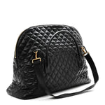 Calfskin Quilted ES Giant Travel Bag Black