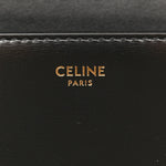 Shiny Calfskin Triomphe Chain Shoulder Bag Black