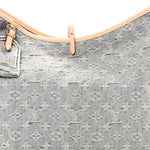 Monogram Denim CarryAll MM Washed Grey