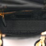 Patent Cannage Mini Lady Dior Black