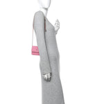 Tweed Quilted Flap Chain Waist Bag Pink