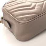Calfskin Matelasse Small GG Marmont Chain Shoulder Bag Porcelain Rose