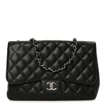 Caviar Quilted Jumbo Single Flap Black