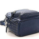 Metallic Calfskin Stud X-Mini Stark Bebe Boo Backpack Blue