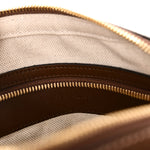 GG Supreme Monogram Azalea Calfskin Retro Interlocking G Messenger Shoulder Bag Beige Ebony Brown Sugar