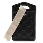Calfskin GG Matelasse Mini Top Slip Handle Crossbody Bag Black Natural