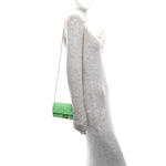 Nappa Matisse FF Embossed Continental Wallet On Chain Edamame