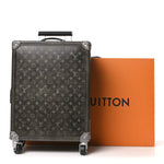 Brushed Monogram Rolling Trunk Black
