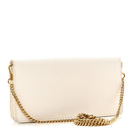 Saffiano Cuir Triangle Logo Miniborse White