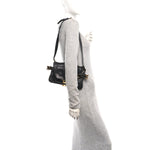 Calfskin Small Paddington Capsule Satchel Black